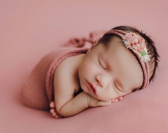Headband Newborn, Newborn Session, RTS newborn headbands, Headbands-newborn girl photo props