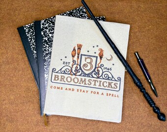 Notizbuch Cover mit 3 Besen