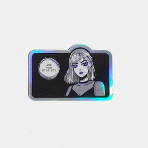 Holographic Anime Girl Sticker