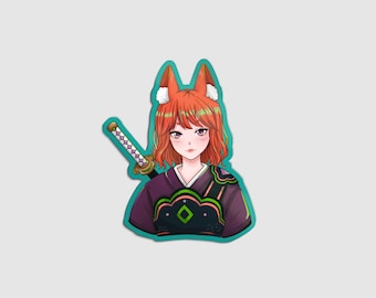 Kitsune Girl Vinyl Sticker