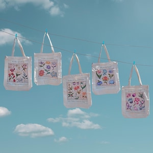 Genshin Inspired Flower Tote Bags