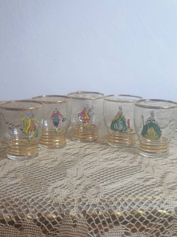 French Shot Glasses Arcoroc Colonial Barware Liquor Etsy Australia
