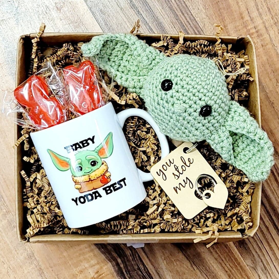 Baby Yoda Grogu Valentines Day Gift Basket Etsy