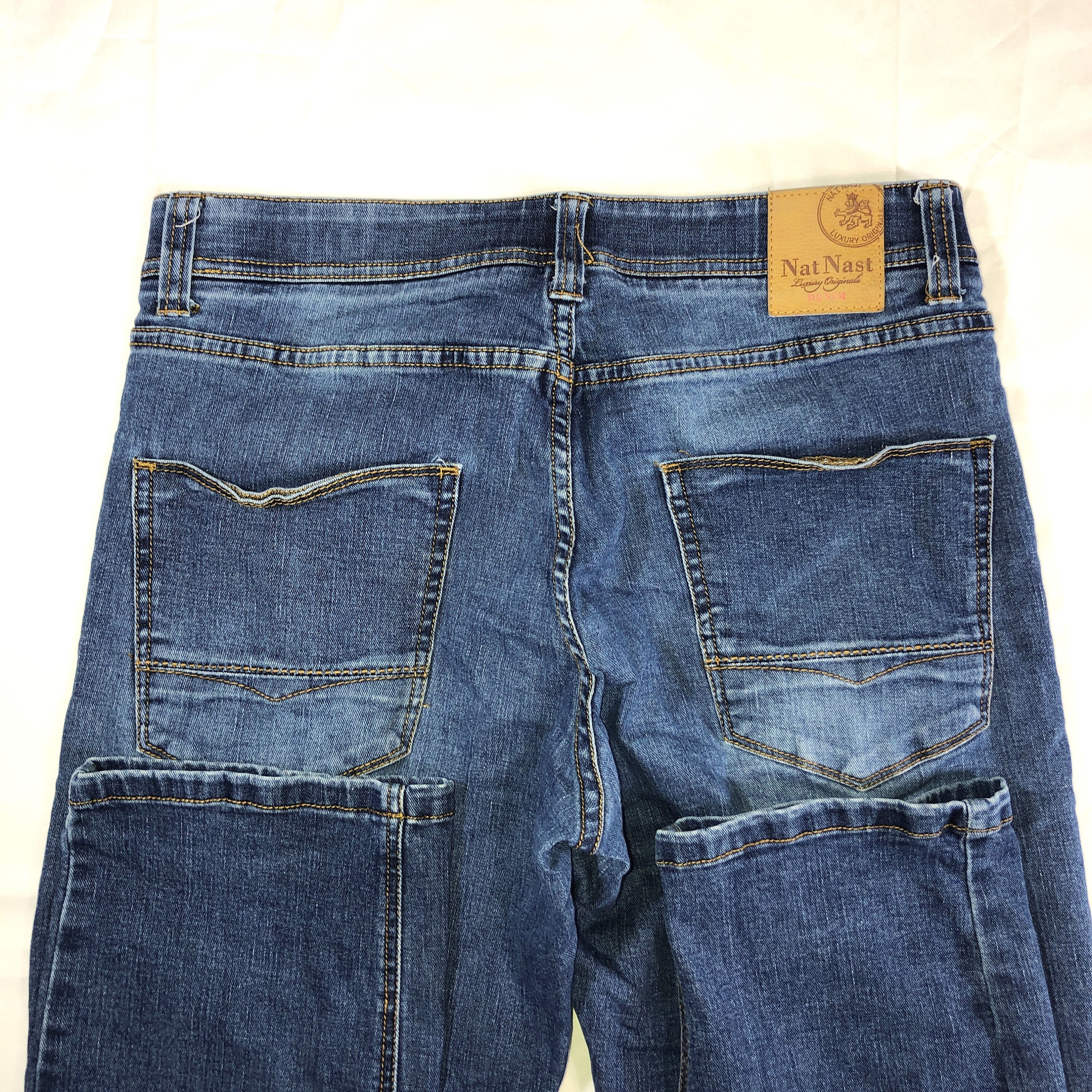 Nat Nast Mens Denim Blue Jeans Straight 