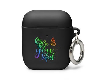 Gay Pride AirPod case, rainbow AirPod case, rubber AirPod case, LGBTQ+ pride AirPod case, Rubber Case for AirPods®