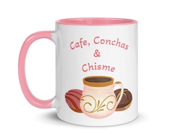 Ceramic Mug, Cafe, Conchas and Chisme Mug