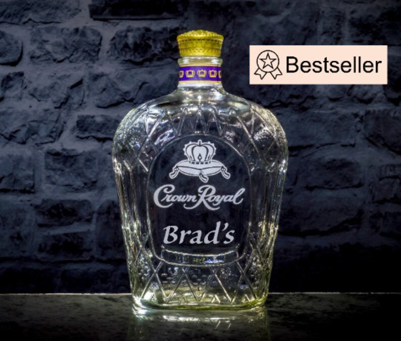 Crown Royal Whisky Custom Engraved Personalized Bottle Etsy
