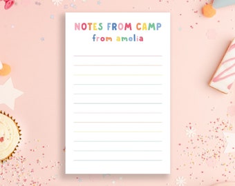 Personalized Camp Stationery Notepad, Notes From Camp, 50 Sheets