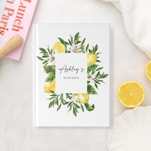 Personalized Large Recipe Book | Custom Hardcover Cook Book | Mediterranean Heirloom Family Cookbook | 8.5 x 11 inches | SKU: RECIPE001