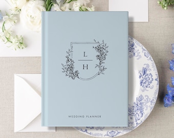 Personalized Wedding Planner | Pastel Blue Large Wedding Planning Book | Color Choices Available | 8.5 x 11 inches | SKU: CWP004