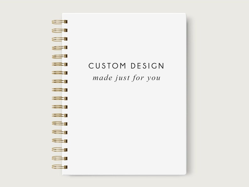 Personalized Hardcover Notebook Spiral, Lined Blank or Dotted Spiral Hardcover Notebook, 6.5 x 9 inches image 1