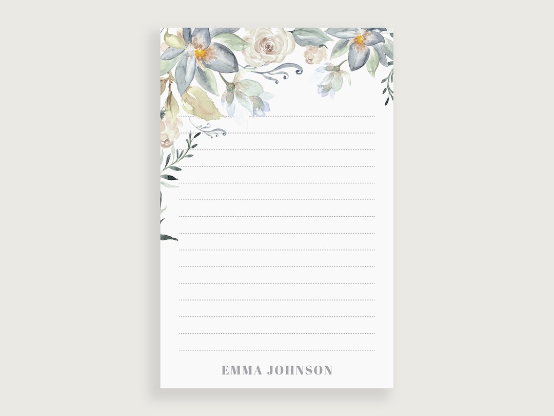 Personalized Notepad for Women, Personalized Stationary Note Pad ...