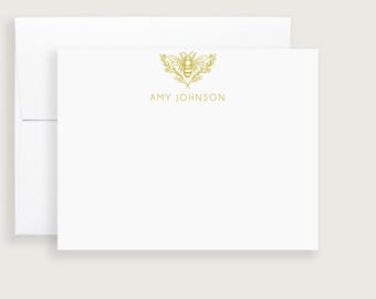 Tarjetas de notas de abejas, papelería de abejas, tarjetas de notas personalizadas con sobres, se venden en juegos de 10, diseño n.° 91