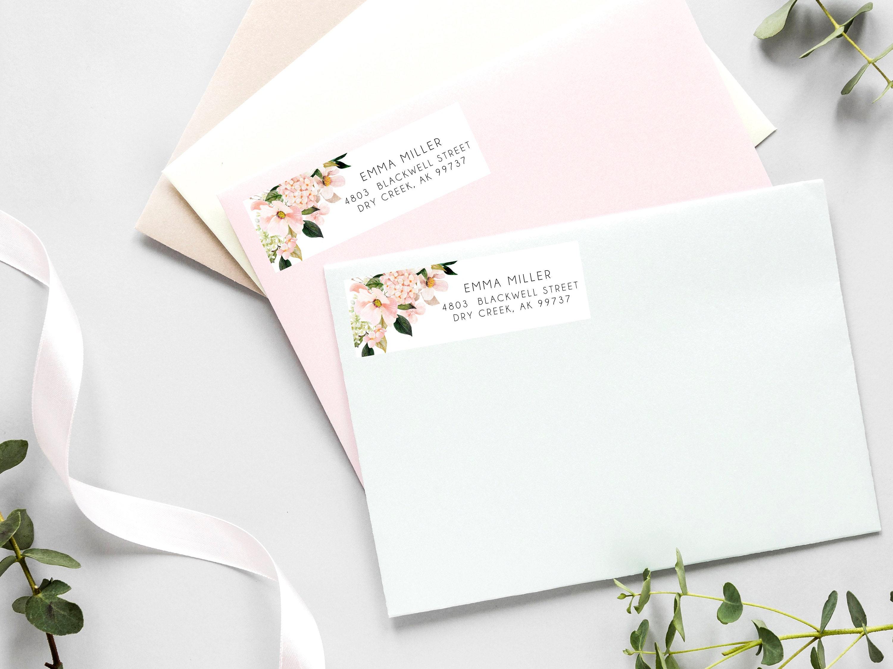 Floral Address Labels Watercolor Address Labels With Flowers - Etsy