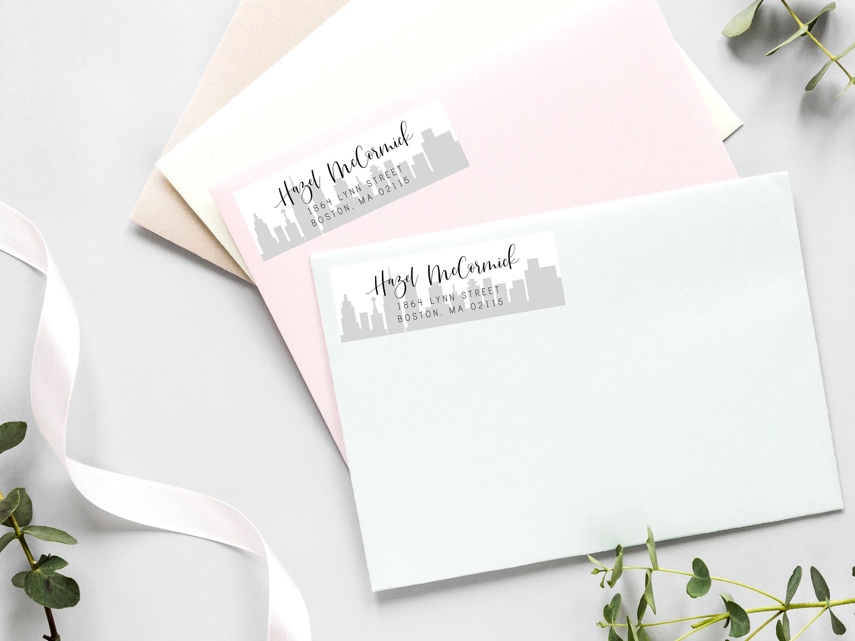 Nashville Tennessee Skyline Return Address Labels Design 124 Tennessee