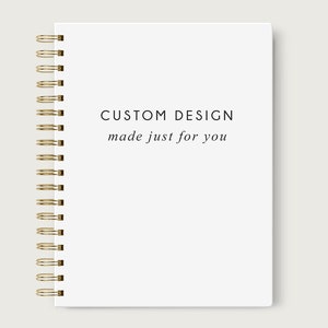 Personalized Hardcover Notebook Spiral, Lined Blank or Dotted Spiral Hardcover Notebook, 6.5 x 9 inches