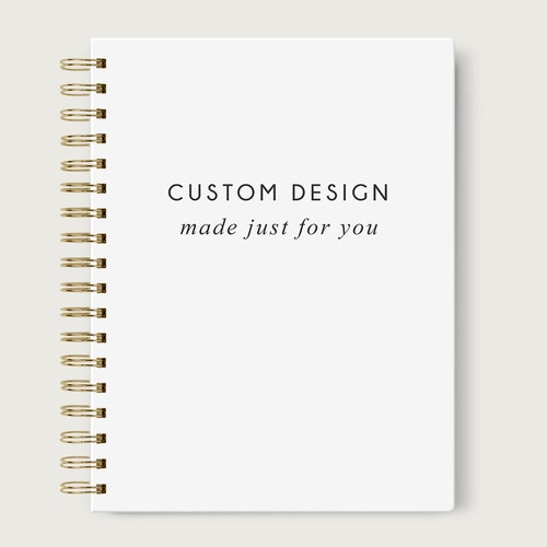 Personalized Hardcover Notebook Spiral Lined Blank or Dotted Etsy