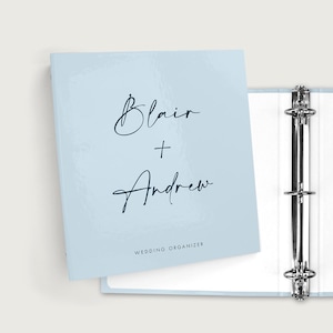 Personalized Wedding Planning Binder | Custom Wedding Album | Color Choices Available | 3-Ring Binder 11.5 x 10.5 inches | Design BDW003