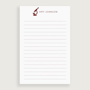Bloc de notas personalizado para profesores, bloc de notas para profesores de ciencias, regalo para profesores de biología, diseño n.° 66