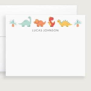 Dinosaur Notecards, Dinosaur Note Cards, Dinosaur Stationery Set Personalized, Sold in Sets of 10, Design #137