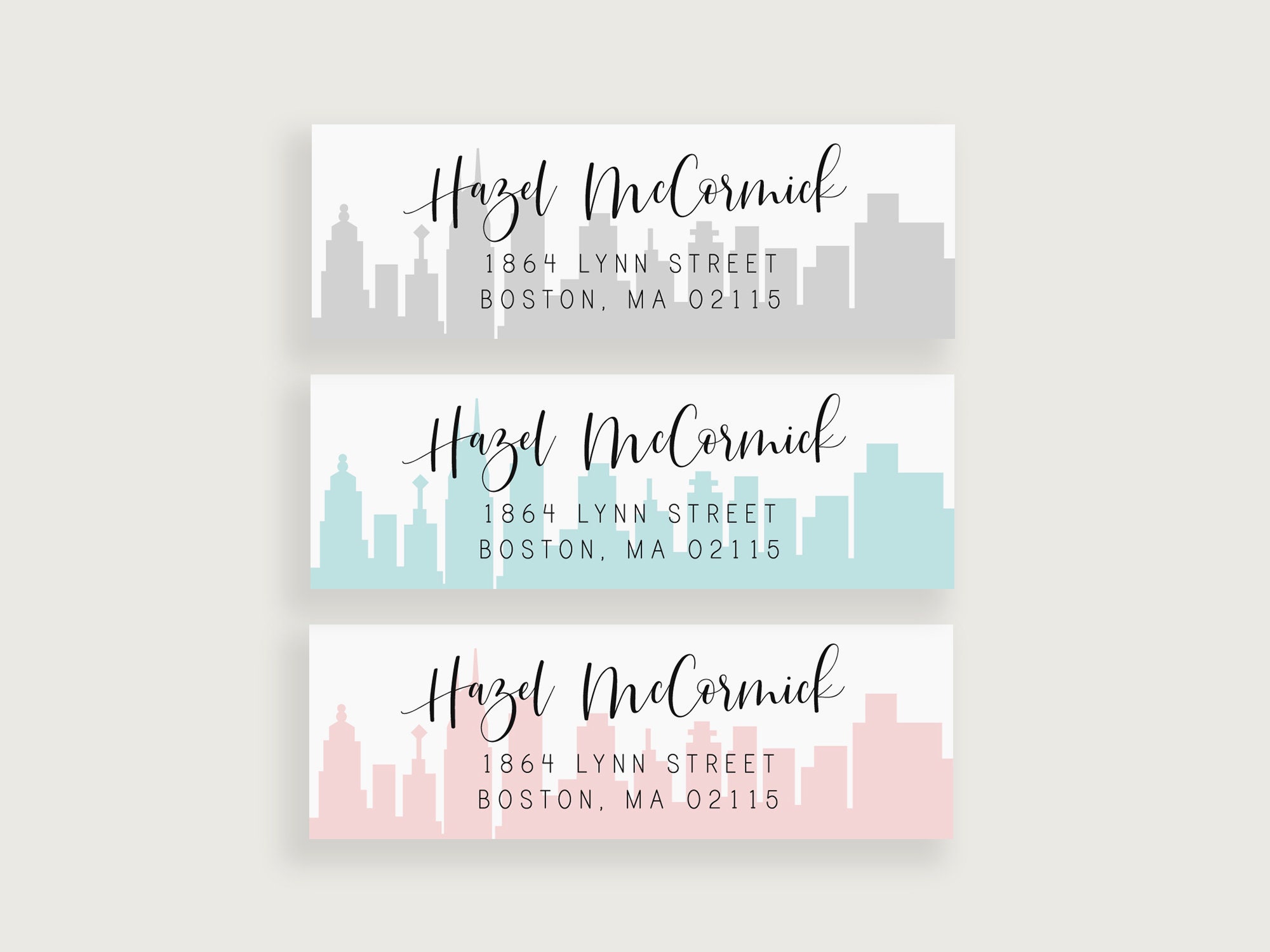 Nashville Tennessee Skyline Return Address Labels Design 124 Tennessee