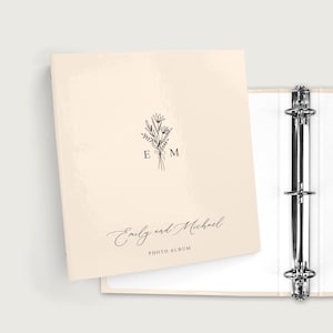 Custom Wedding Binder | Personalized Wedding Album Folder | Color Choices Available | 3-Ring Binder 11.5 x 10.5 inches | Design BDW006