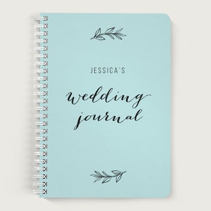 Personalized Wedding Journal, Wedding Planning Journal, Wedding Notebook Custom, Lined Unlined Spiral Soft Cover Spiral Book, Design #117