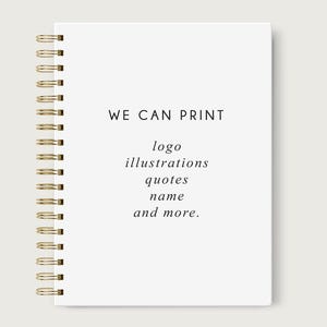 Personalized Hardcover Notebook Spiral, Lined Blank or Dotted Spiral Hardcover Notebook, 6.5 x 9 inches image 2