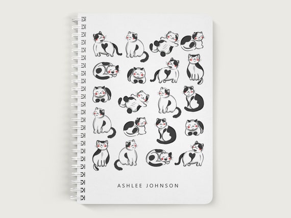 Sketch Book: Colorful Kitten Themed Personalized Artist Sketchbook