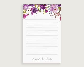 Personalized Notepad for Women, Writing Paper for Letters, Custom Note Pad, Design #12