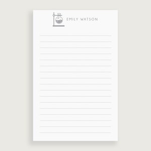 Science Teacher Notepad, Personalized Stationary Note Pad, Personalized Notepad, Design #65