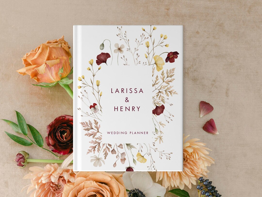 Personalized Wedding Planner Custom Wedding Planning Book Floral