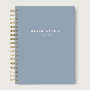 Personalized Dotted Journal Hard Cover, Lined Blank or Dotted Spiral Hardcover Notebook, Design #104