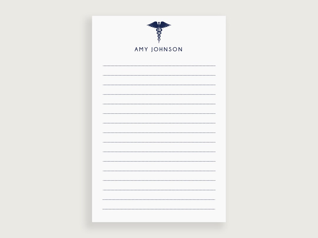 Personalized Doctor Note Pad, Nurse Notepad, White Coat Ceremony Gifts