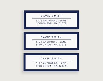 Personalized Address Labels for Men, Address Labels Masculine, Design #18