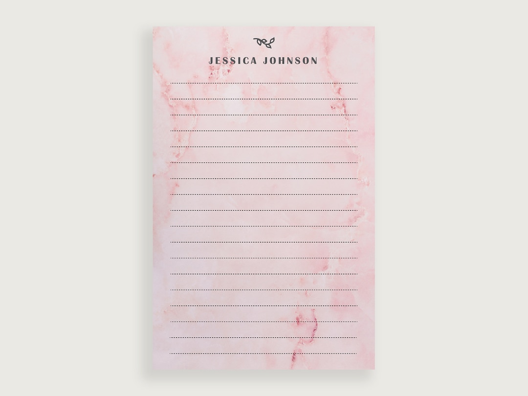 Pink Notepad, Pink Note Pad, Marble Notepad, Marble Stationary, Design ...