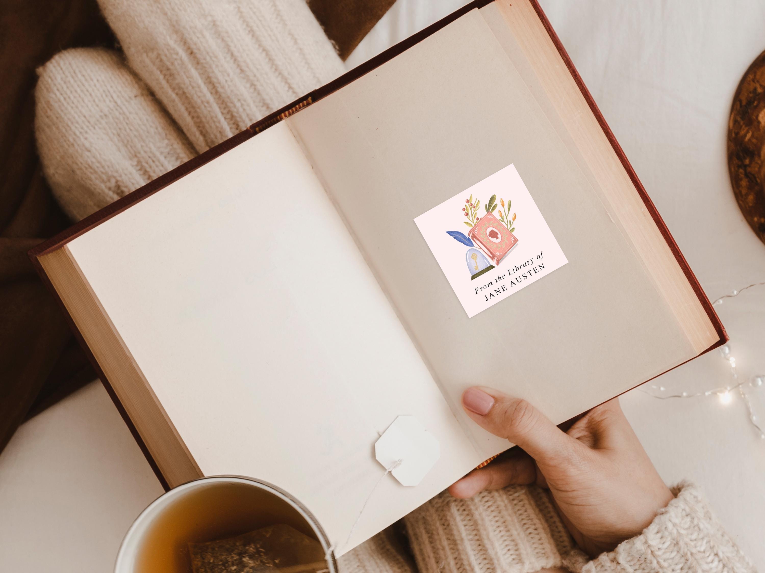 Custom Book Label Stickers | Personalized Bookplates | A Set of 4 ...
