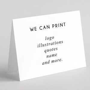 Personalized Greeting Cards, Folded Cards with Envelopes, Logo Notecards, Folded Greeting Cards Sold in Sets of 10 image 2