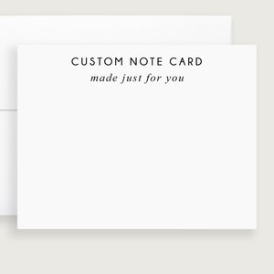 Custom Note Cards with Envelopes, Logo Notecards, Sold in Sets of 10