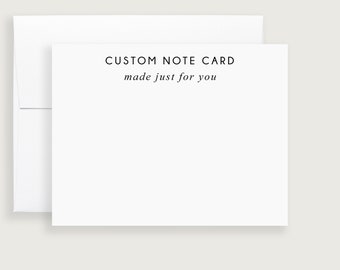 Custom Note Cards with Envelopes, Logo Notecards, Sold in Sets of 10