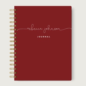 Personalized Hardcover Notebook Spiral, Lined Blank or Dotted Spiral Hardcover Notebook, Design #20