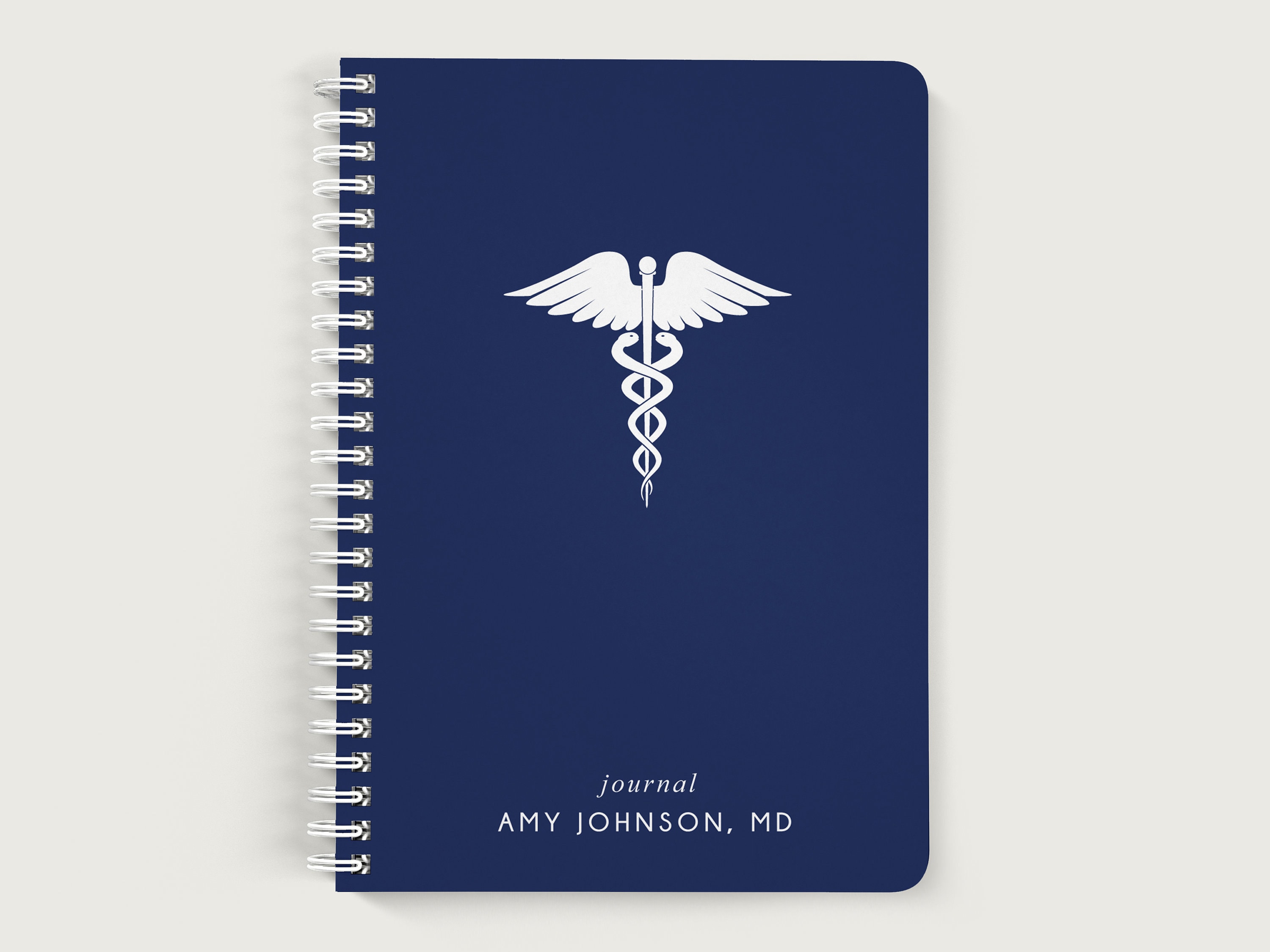 Doctor Notebook, Staff of Hermes, Caduceus Medical Student Gift