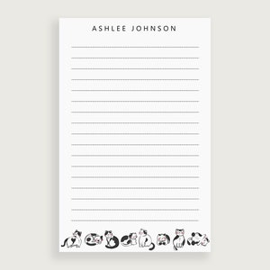 Cat Notepad, Cat Note Pad Personalize, Kids Notepads Personalized, Design #17