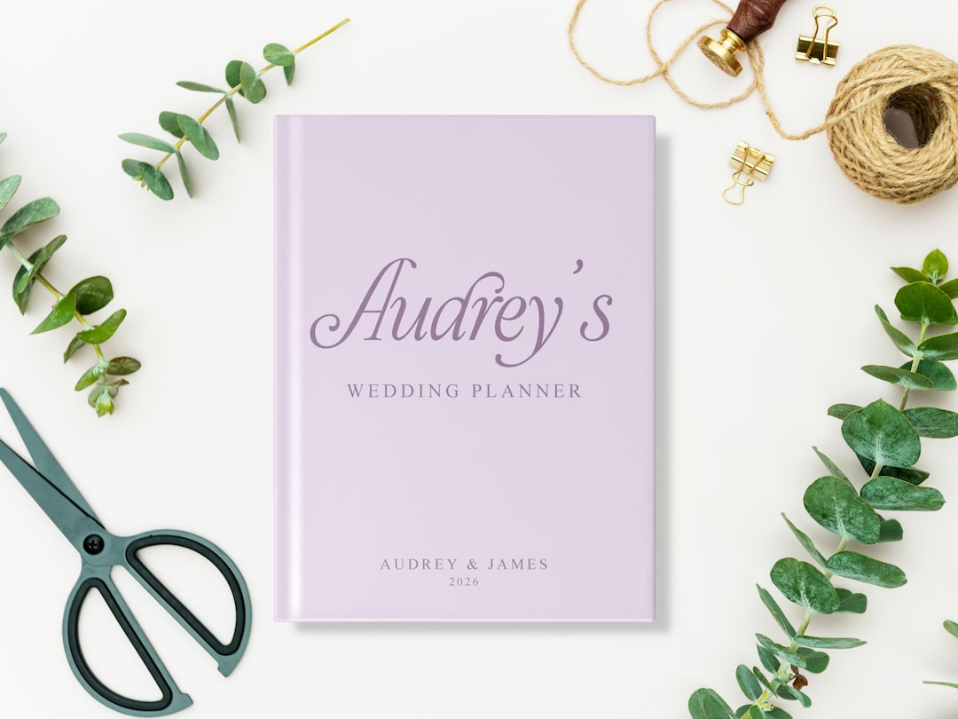 Personalized Wedding Planner, Bridal Notebook, Hardcover Lavender ...