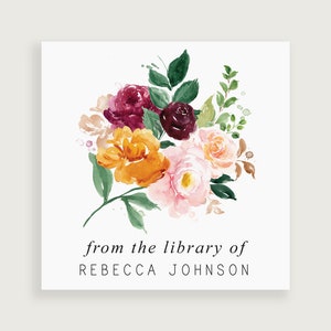 Personalized Bookplate Stickers | Book Stickers for Teachers | Book Labels Stickers | Design #45