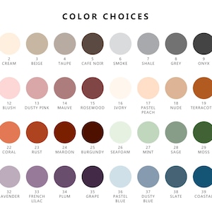May include: A color chart with 40 different color swatches. Each swatch is labeled with a number and a color name. The colors range from white to black, and include shades of pink, red, green, blue, and purple.