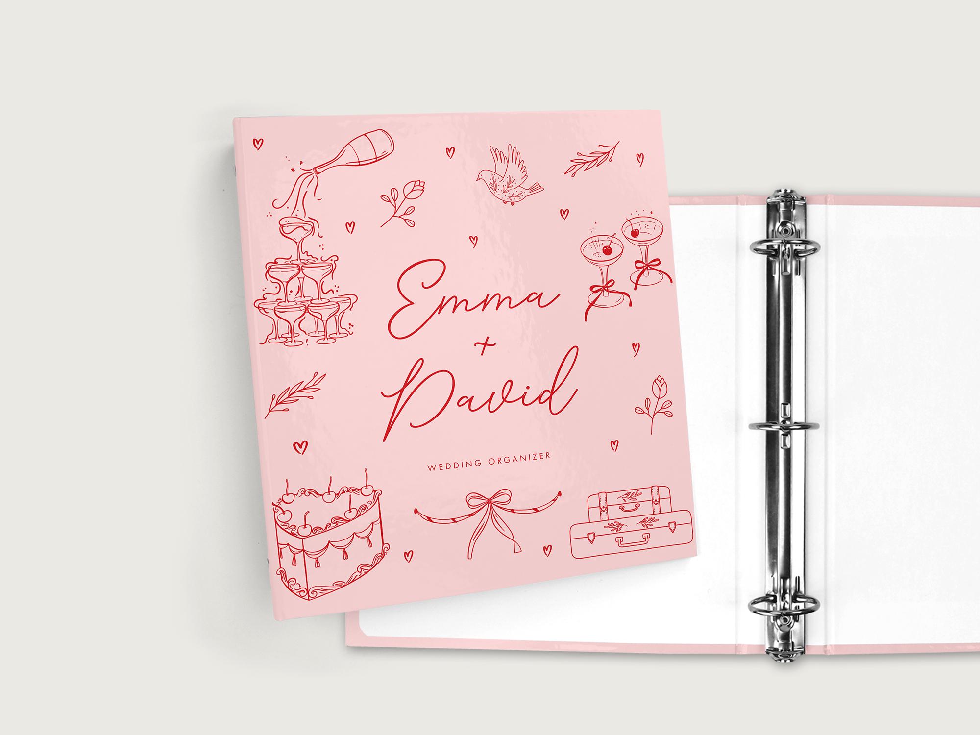 wedding card ring binder Engagement or Wedding Card Binder – Cabe & Co main image 1