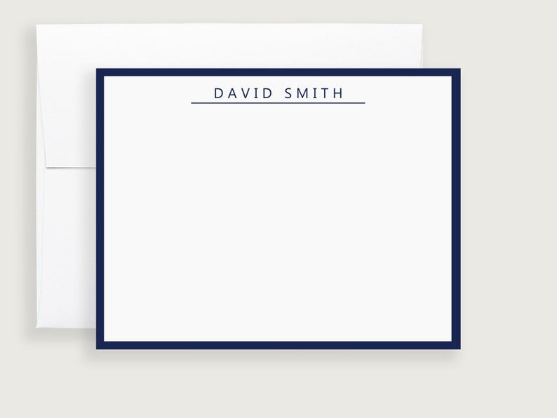 Note Cards With Envelopes Personalized Notecards for Men Etsy
