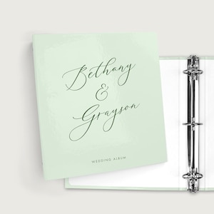 Custom Wedding Binder Planner | Personalized Wedding Album File | Color Choices Available | 3-Ring Binder 11.5 x 10.5 inches | Design BDW005