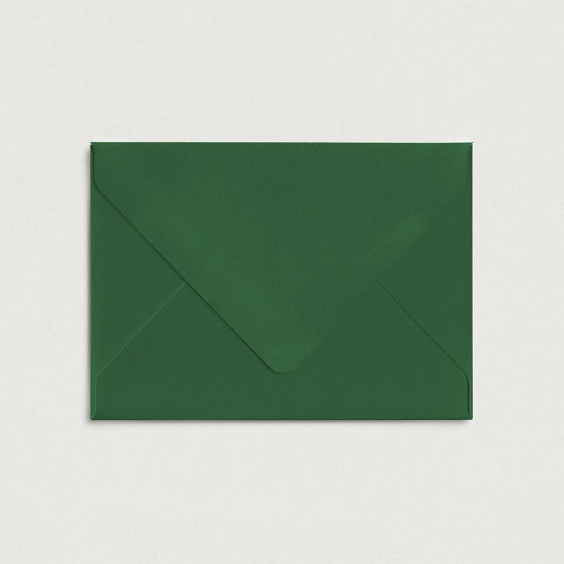 10 X Dark Green Envelopes A7 Green Envelopes Wedding 5x7 A2 Etsy